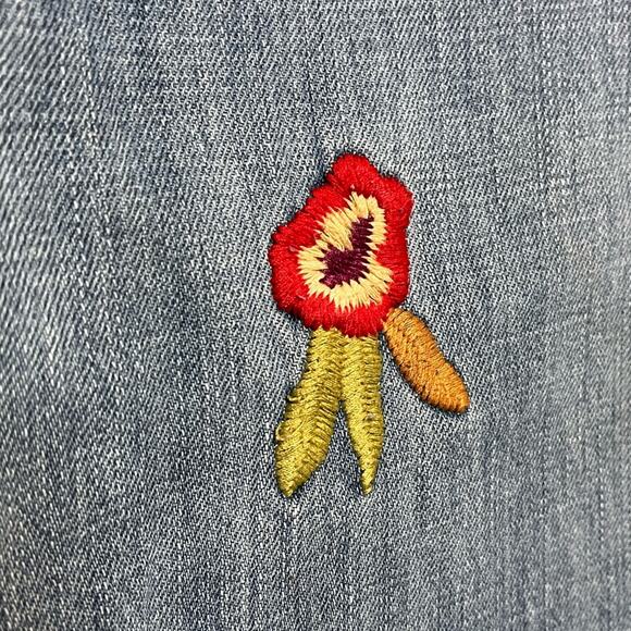 JOE'S JEANS Vintage 1971 Floral Embroidered Socialite Havens Wash Flare Sz 27 - Picture 6 of 9